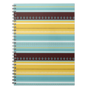 Blaues n Brown Stripes Notizbuch-Zeitschrift Notizblock