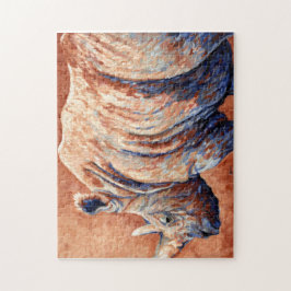 Blaues Nashorn Puzzle
