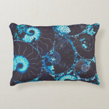 Blaues Nautilus-Muschel-Muster, ängstliche Geometr