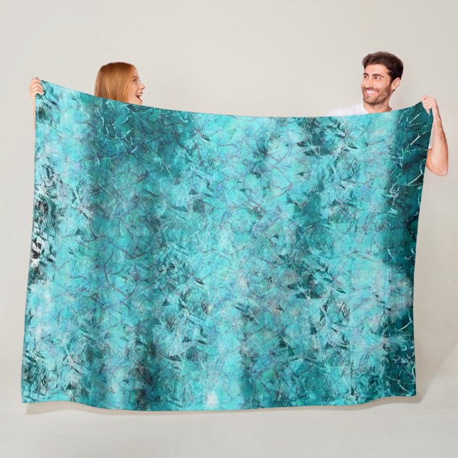 Blaues Neonpapier Fleecedecke (Beispiel)