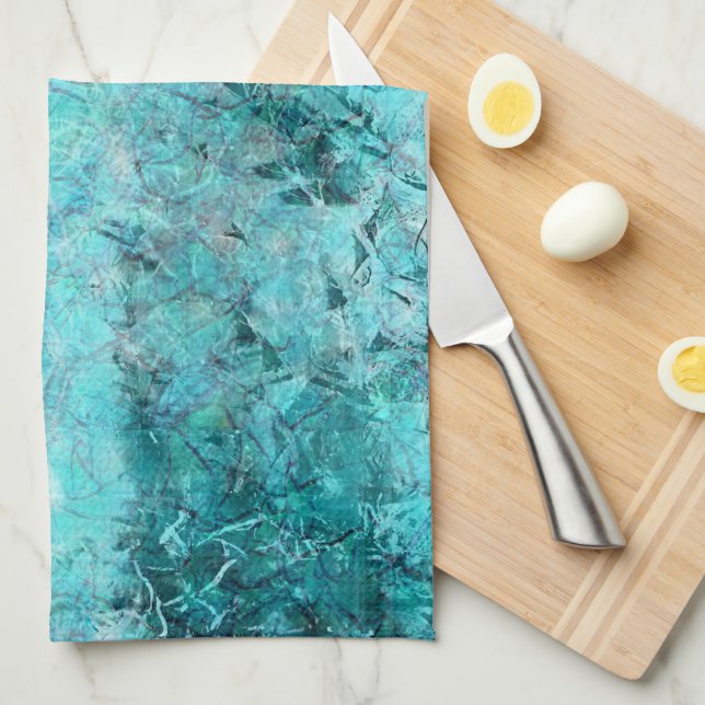 Blaues Neonpapier Geschirrtuch (Viertel Falte)