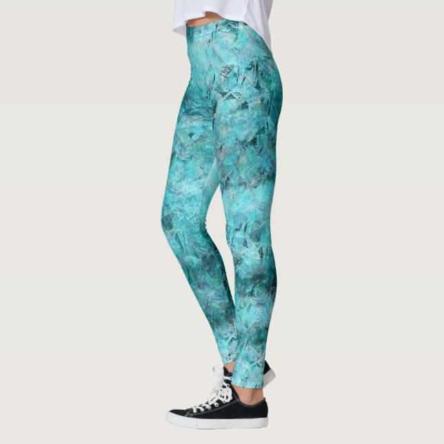 Blaues Neonpapier Leggings (Links)