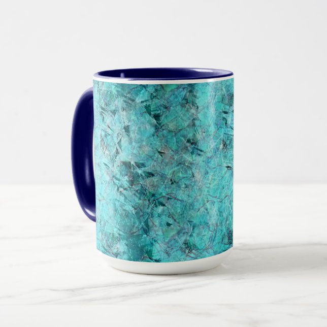 Blaues Neonpapier Tasse (Vorderseite Links)