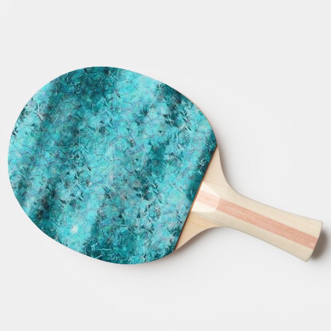 Blaues Neonpapier Tischtennis Schläger (Seitenansicht)