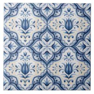 Blaues Niederländisches Delft-Muster Fliese