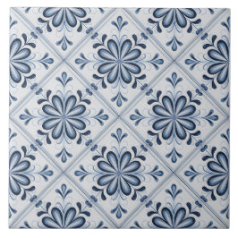 Blaues Niederländisches Delft-Muster  Fliese
