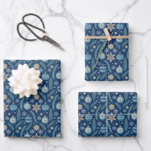 Blaues Nordisches Weihnachten