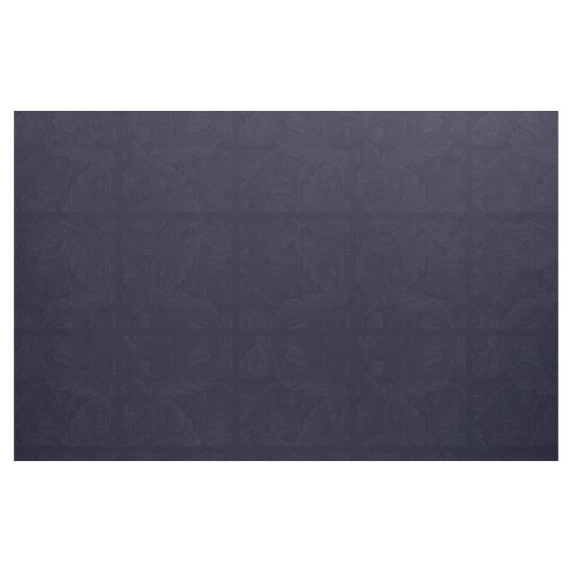 Blaues Nouveau Brokat-Blatt-Muster-Gewebe Stoff (Fat Quarter (45,7 x 55,9 cm))