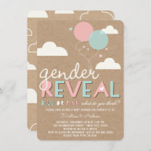 Blaues oder rosa Baby-Geschlecht decken Party