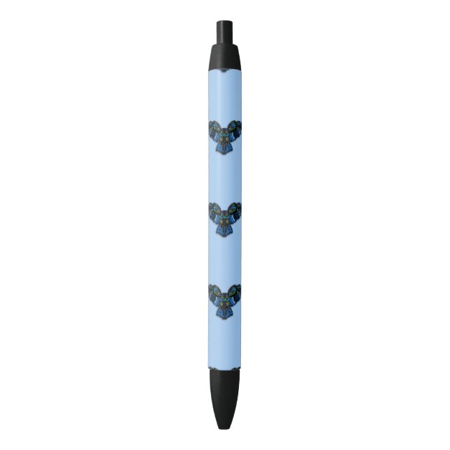 Blaues Ohr Kugelschreiber (Vorderseite Vertikal)