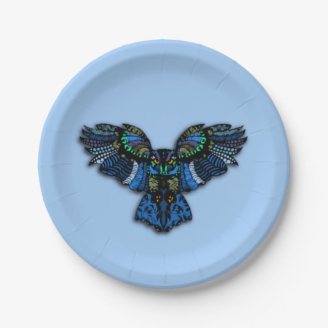Blaues Ohr Pappteller (Vorderseite)