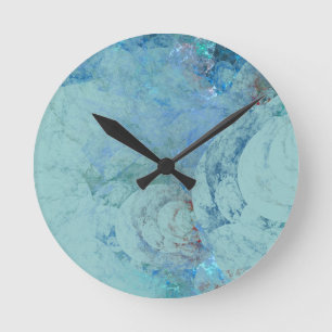 Blaues Opal-Abstrakt-Case für RAZR Runde Wanduhr