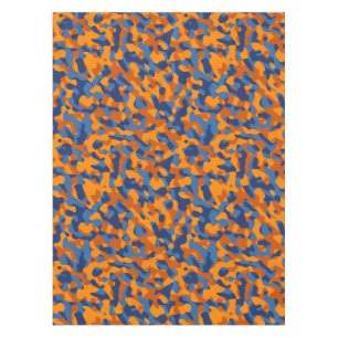Blaues Orange Camouflage Druckmuster Tischdecke