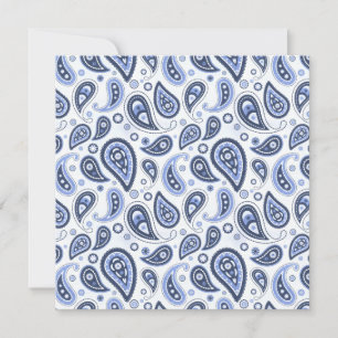 Blaues Paisley-Muster Ankündigung