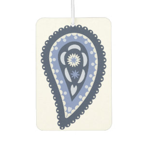 Blaues Paisley-Muster Autolufterfrischer