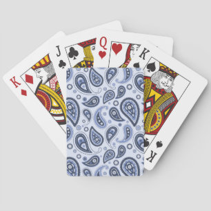 Blaues Paisley-Muster Spielkarten
