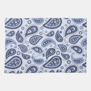 Blaues Paisleymuster Geschirrtuch