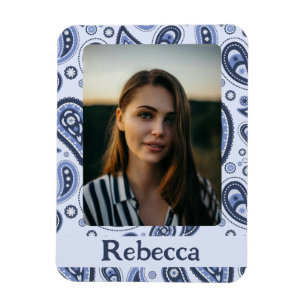Blaues Paisleymuster Magnet