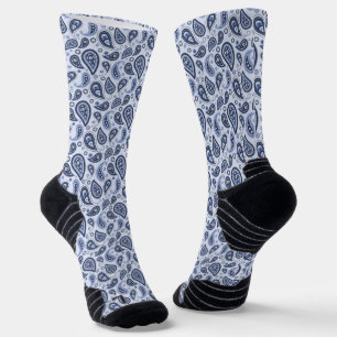 Blaues Paisleymuster Socken