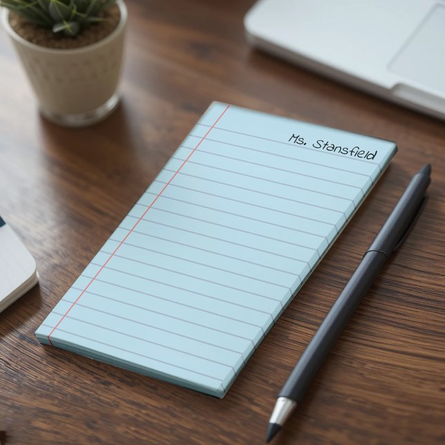 blaues Papier Post-it Klebezettel (Blue Lined Notebook Paper Post-it Notes
)
