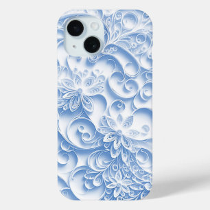 Blaues Papier-Quilling-Gänseblümchen-Design Case-Mate iPhone Hülle