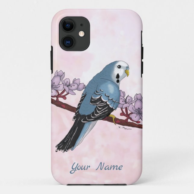Blaues Paradies mit Blumen Case-Mate iPhone Hülle (Rückseite)