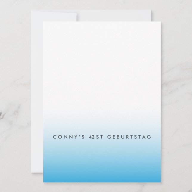 Blaues Party Einladung (Rückseite)