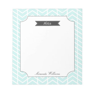 Blaues PastellZickzack Notizblock