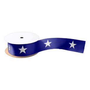 Blaues patriotisches Band einziger Stern-Bonnies Satinband