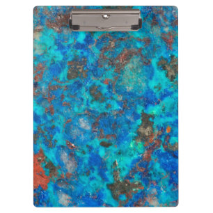 Blaues patteriertes Shattuckit Klemmbrett
