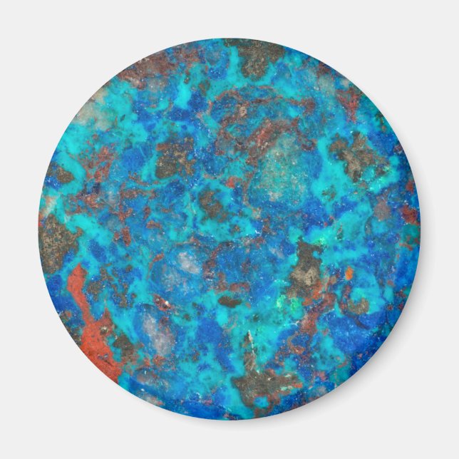 Blaues patteriertes Shattuckite Magnet (Vorne)