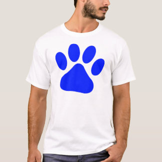 Blaues Pawprint T-Shirt