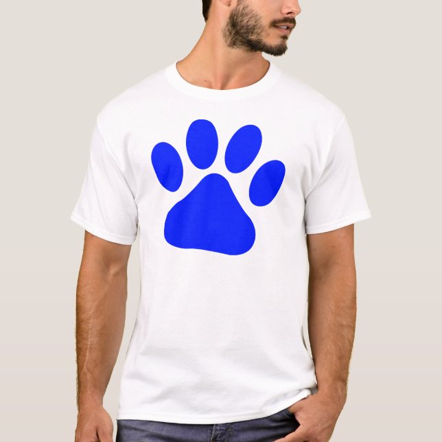 Blaues Pawprint T-Shirt (Vorderseite)