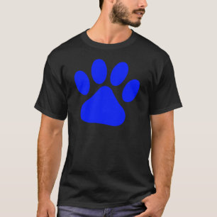 Blaues Pawprint T-Shirt
