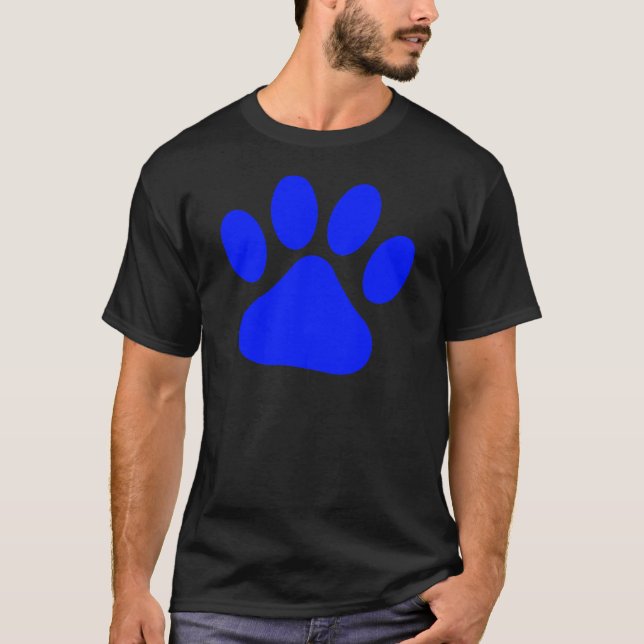 Blaues Pawprint T-Shirt (Vorderseite)