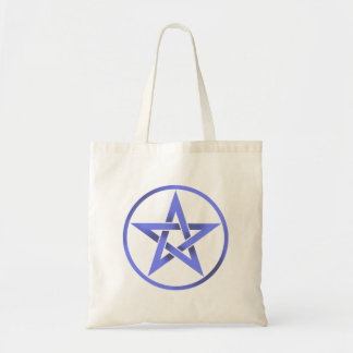 Blaues Pentagram-Pentagramm Tragetasche