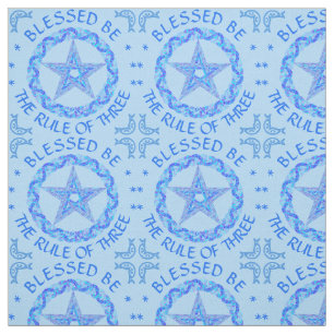 Blaues Pentagram-Symbol heidnisches Wicca Stoff