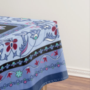 Blaues Perlteppich-Medium Tischdecke