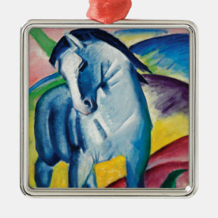 Blaues Pferd I durch Franz Marc Silbernes Ornament