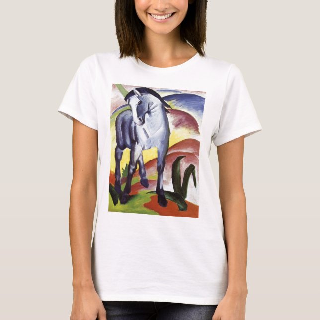 Blaues Pferd I durch Franz Marc T-Shirt (Vorderseite)