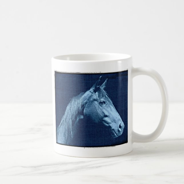 Blaues Pferd Kaffeetasse (Rechts)
