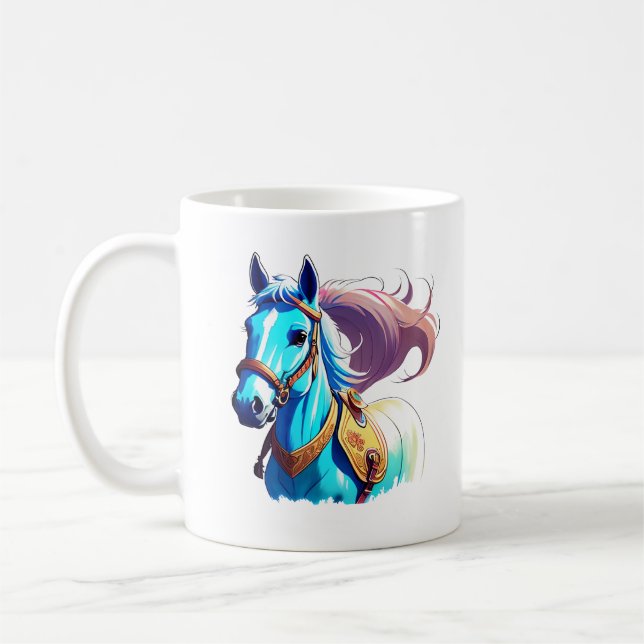Blaues Pferd Kaffeetasse (Links)
