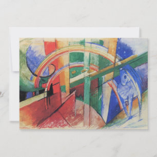Blaues Pferd mit Regenbogen von Franz Marc Einladung