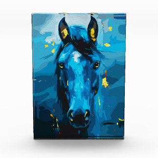 Blaues Pferd - Stärke und Eleganz Fotoblock