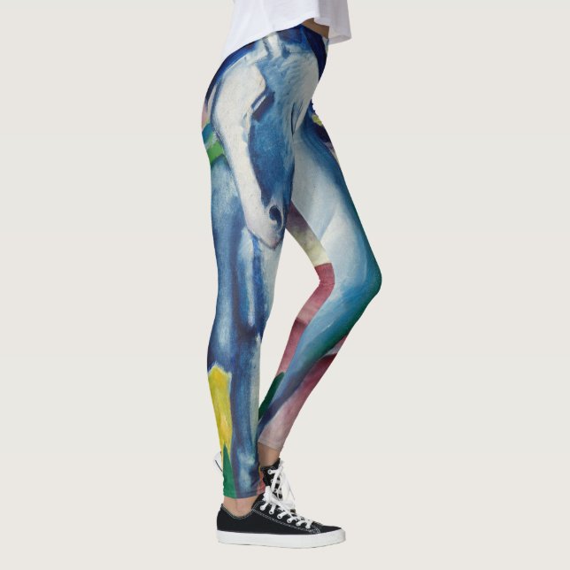 Blaues Pferd von Franz Marc, Vintage Kunst Leggings (Rechts)