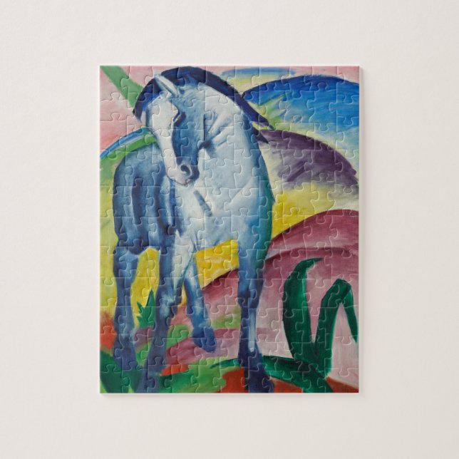Blaues Pferd von Franz Marc, Vintage Kunst Puzzle (Vertikal)