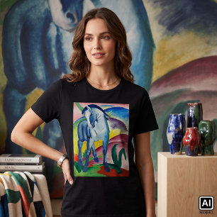 Blaues Pferd von Franz Marc, Vintage Kunst T-Shirt
