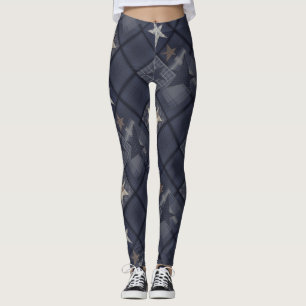 Blaues Pflaster Leggings