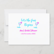 Blaues pinkfarbenes Brautparty