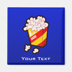 Blaues Popcorn Magnet
